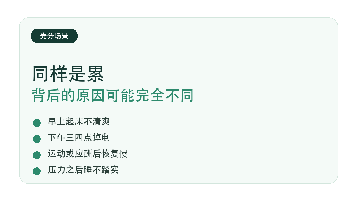 疲劳场景先分清